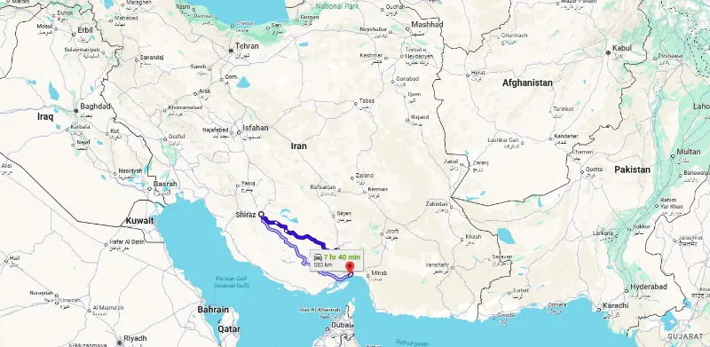 سفر زمینی به کیش از شیراز
